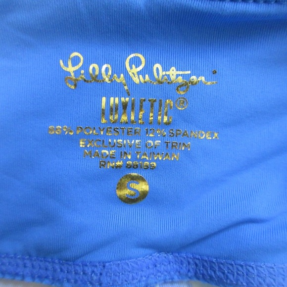 Lilly Pulitzer Luxletic Weekender Leggings S Blue Multishore Perfection Crop 202 - Picture 3 of 12